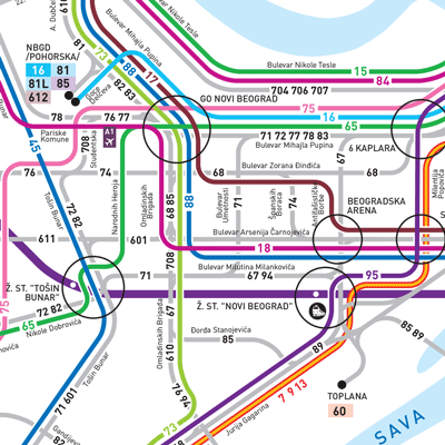 Belgrade Multimodal Map : inat